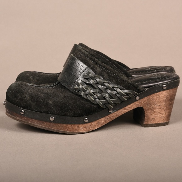 JOHNSTON & MURPHY Womens Leather Braided Clogs - Picture 3 of 10